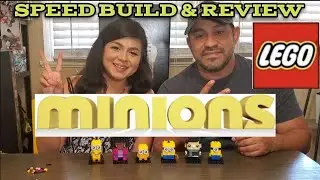 LEGO Minions Brickheadz!! The Rise Of Gru! LEGO Set 40420 and LEGO Set 40421 Speed Build and Review!