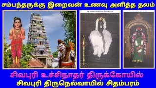 சிவபுரி உச்சிநாதர் கோயில்  திருநெல்வாயில் சிதம்பரம்/ Sivapuri Uchinathar Temple Thirunelvayil/கடலூர்
