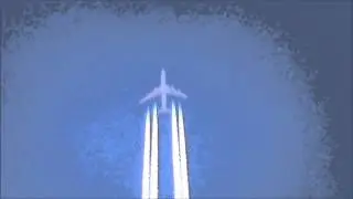 Sony HDR-CX230 zoom test-Airplane with chemtrail