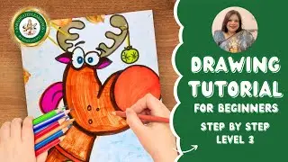 Winter Deer | Peaceful Wildlife in a Snowy Forest Drawing