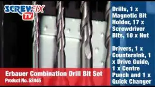 Screwfix Erbauer Combination Drill Bit Set