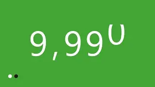 Scrolling count to 10,000 green screen