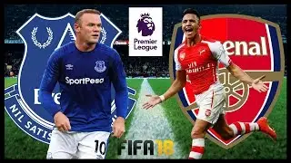 Everton vs Arsenal at Goodison Park English Premier League Highlights FIFA 18 Gameplay HD 1080p