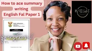 how to ace summary writing. English Fal paper 1.