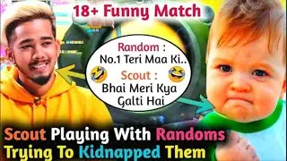 Scout full rush gameplay| @officialscoutop with random teammates| Scout with funny Bihari 🤣 #bgmi