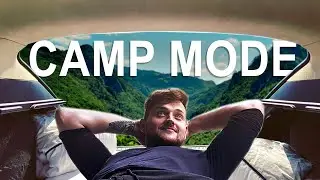 24 HOURS CAMPING IN THE TESLA MODEL 3 !? CAN TALL PEOPLE FIT!?