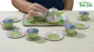 Schylling Childrens Tin Tea Set in Case