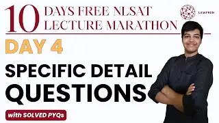 NLSAT Part A : Specific Detail Questions | with solved PYQs | 10 Days Free NLSAT Lecture Marathon