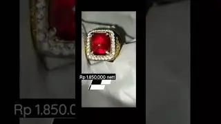 ⛔TERJUAL⛔Red Ruby Madagascar Ring Perak Wa 08976779777