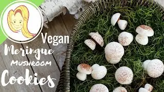 VEGAN Meringue Mushroom Cookies - Perfect for the Holidays