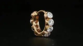Maria Tash: Invisible Set Large Diamond Eternity Hoop, 6.5mm