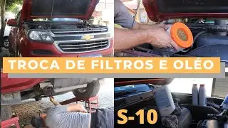 COMO TROCAR FILTROS E OLEO DA S10  2.8 \ 2018 | DICAS PARA NAO ERRAR | #s10 #trocadeoleo