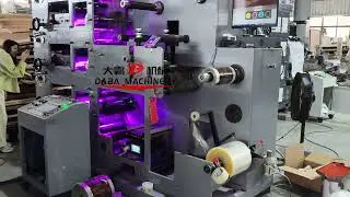 Flexo printing machine for shrink film PVC bottle label food package printing LED UV Central Drum