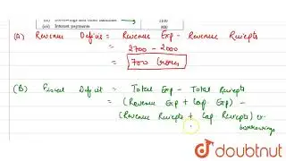 Calculate (i) Revenue deficit (ii) Fiscal deficit (iii) Primary deficit .