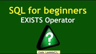 SQL for beginners - EXISTS Operator (2023)