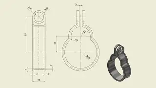 Учебное пособие Inventor - 057 ДВОЙНОЙ ЗАЖИМ (Часть 017)