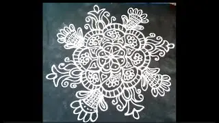 Beautiful Sankranti Special Rangoli | Kolam| 2 Minute Design|#sankranthi #pongalrangoli #easyrangoli