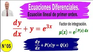 Ecuaciones diferenciales, lineales de primer orden. dy/dx+y=e^3x