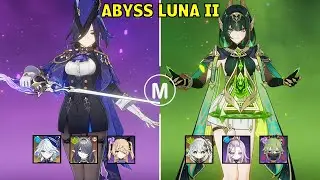 C2 Clorinde Hyperbloom & C2 Nefer Hyper Carry - Spiral Abyss Luna 2 Floor 12 9 stars Genshin Impact