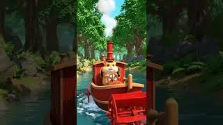 Cute Hamster In Forest With Steam Boat #cute #cuteness #cutenessoverload #hamster #hamstercore #yt