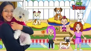 ADOTAMOS UMA CACHORRINHA NO PET SHOP DO MY TOWN (My Town) | Família Luluca