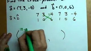 Найти векторное произведение двух векторов (простой метод)