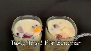 Sago Summer Drink Recipe |Ramdan Special |Sago Custard Fruits Drink Recipe |Summer Iftar Drink
