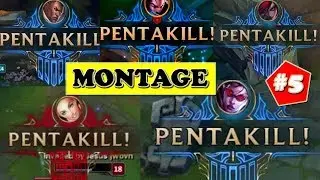 Best Pentakill Montage #5 - Top 5 Pentakill Plays(Katarian, Lucian, Lux, Vayne, Yasuo)