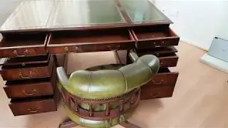 LARGE BEVAN FUNNELL DESK AND CAPTAINS CHAIR