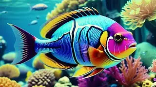 Aquarium 4K Ultra HD - Stunning Coral Reef Fish with Relaxing Meditation Music for Sleep #4kultrahd