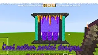 Nether portal designs || Top 3 || cool nether portal ideas for Minecraft pe, Java, bedrock
