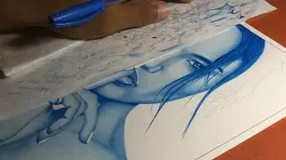 aprenda a desenhar cabelo com caneta esferogr&aacute;fica