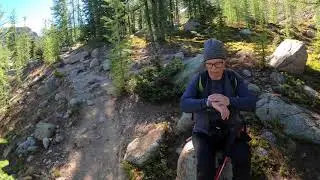 CATHEDRAL LAKES B.C  - UPPER RIM TRAIL  - ASCENT VIA Glacier lake,  DECENT via Lady Slipper