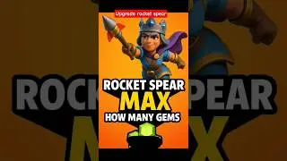 How Many Gems to Max Rocket Spear? 💎🔥 #clashofclans #shorts #ytshorts