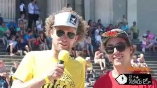 Slackline World Cup Munich 2014 - interview Lukas Huber