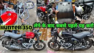 Royal enfield hunter 350 modification | hunter 350 modified | hunter crash guard