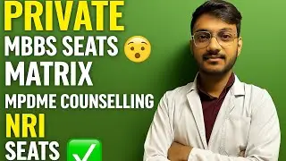 PRIVATE MBBS SEATS MATRIX || MPDME COUNCELLING || NRI SEATS DETAILS ✅||
