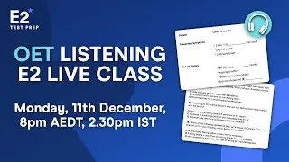 OET Live Class - OET Listening - Sample Questions & Answers!