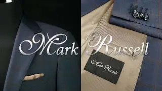 Navy Brown windowpane custom suit