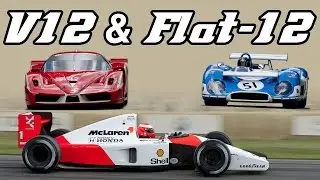 V12 & Flat-12 special - 312p, Matra, MP4/6, FXX K, F1 GTR, 917 and many more (Goodwood 2015)