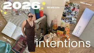 2026⭐️ setting intentions, creating vision board, ins and outs, new diary and journal