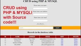 4 of 4-PHP mysqli procedural CRUD Select insert update delete