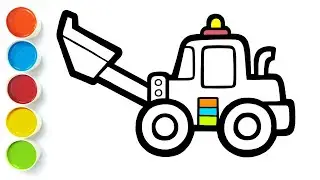🚜👷Easy How to Draw a Bulldozer for Kids & Toddlers | Bulldozer Drawing