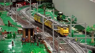 Realistic Scale Model LEGO train layout with Trixbrix at LEGO World 2019