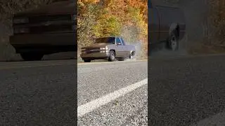 OBS Silverado 427 SBC Michigan Fall Burnout 🇺🇸🍁 #terminatorx #700r4 #10bolt #obs #sbc #chevrolet