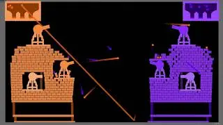 Fall The Gun Destruction in Algodoo 4