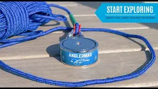 AnglerMag Magnet Fishing Kit - 1250 lbs Double Sided Magnet - 3000 Reviews!