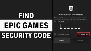How To Find your Epic Games Security Code (EASY!)