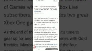 Xbox one Free Games With Gold For June 2020 Revealed