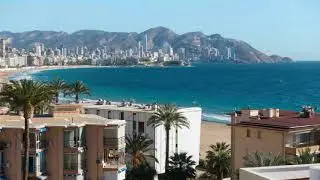 Timelapse, Winter sun, Benidorm, Spain
